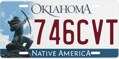 OK license plate 746CVT