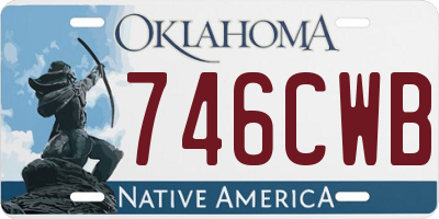 OK license plate 746CWB
