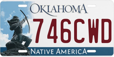 OK license plate 746CWD