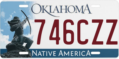 OK license plate 746CZZ