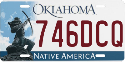 OK license plate 746DCQ