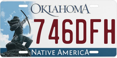 OK license plate 746DFH