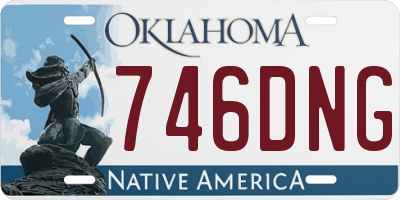 OK license plate 746DNG