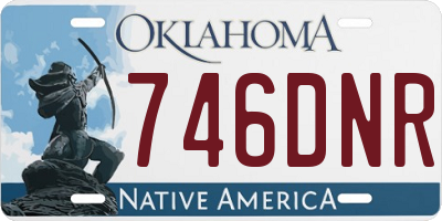 OK license plate 746DNR