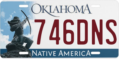 OK license plate 746DNS
