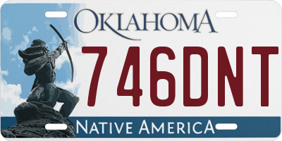 OK license plate 746DNT