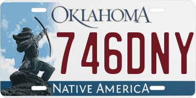 OK license plate 746DNY