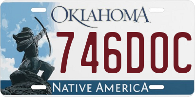 OK license plate 746DOC