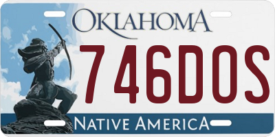 OK license plate 746DOS