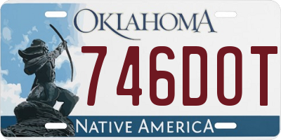 OK license plate 746DOT