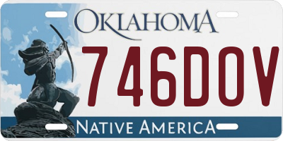 OK license plate 746DOV