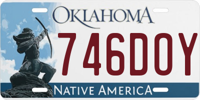 OK license plate 746DOY