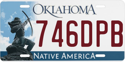 OK license plate 746DPB