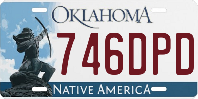 OK license plate 746DPD