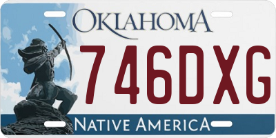 OK license plate 746DXG