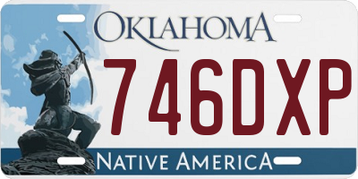 OK license plate 746DXP