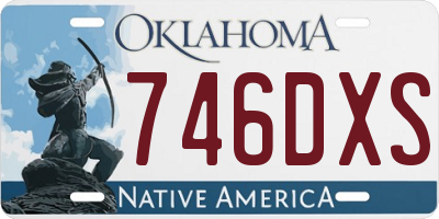 OK license plate 746DXS