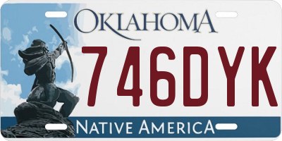 OK license plate 746DYK