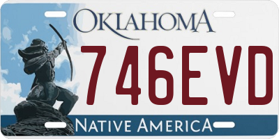OK license plate 746EVD