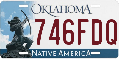 OK license plate 746FDQ
