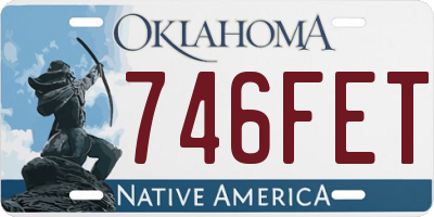OK license plate 746FET