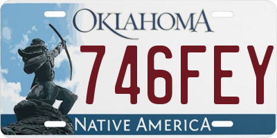 OK license plate 746FEY