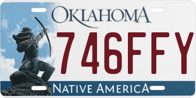 OK license plate 746FFY