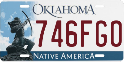 OK license plate 746FGO