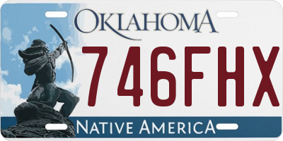 OK license plate 746FHX