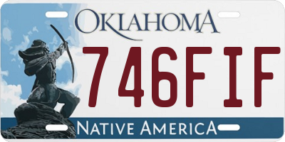 OK license plate 746FIF