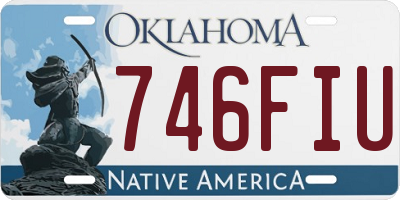 OK license plate 746FIU