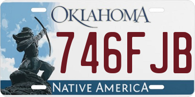 OK license plate 746FJB