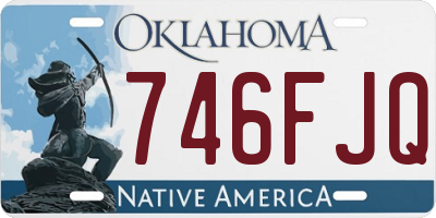 OK license plate 746FJQ