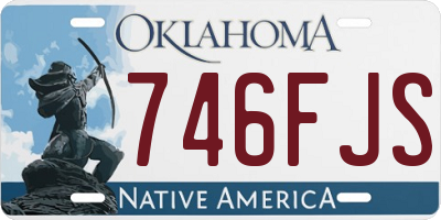 OK license plate 746FJS