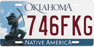 OK license plate 746FKG