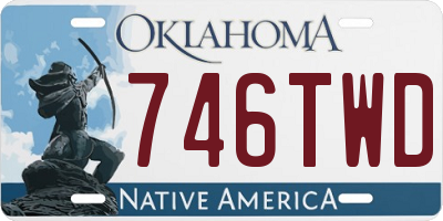 OK license plate 746TWD