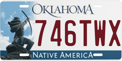 OK license plate 746TWX