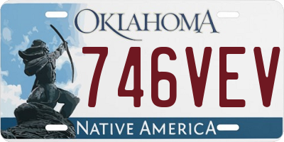 OK license plate 746VEV