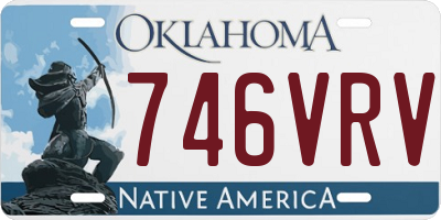 OK license plate 746VRV