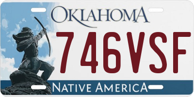 OK license plate 746VSF