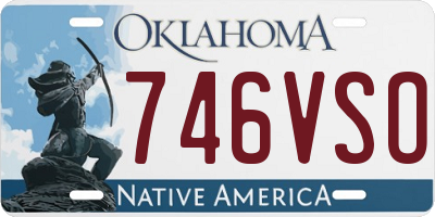 OK license plate 746VSO