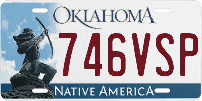 OK license plate 746VSP