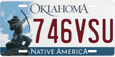 OK license plate 746VSU
