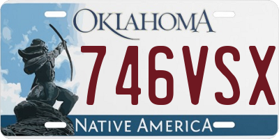 OK license plate 746VSX