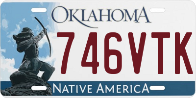OK license plate 746VTK
