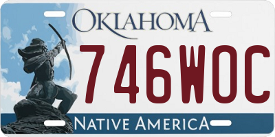 OK license plate 746WOC