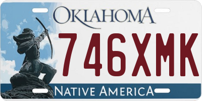 OK license plate 746XMK