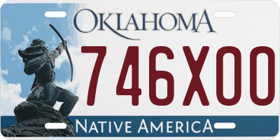 OK license plate 746XOO