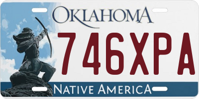 OK license plate 746XPA