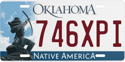OK license plate 746XPI